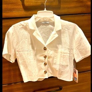 Button up crop top